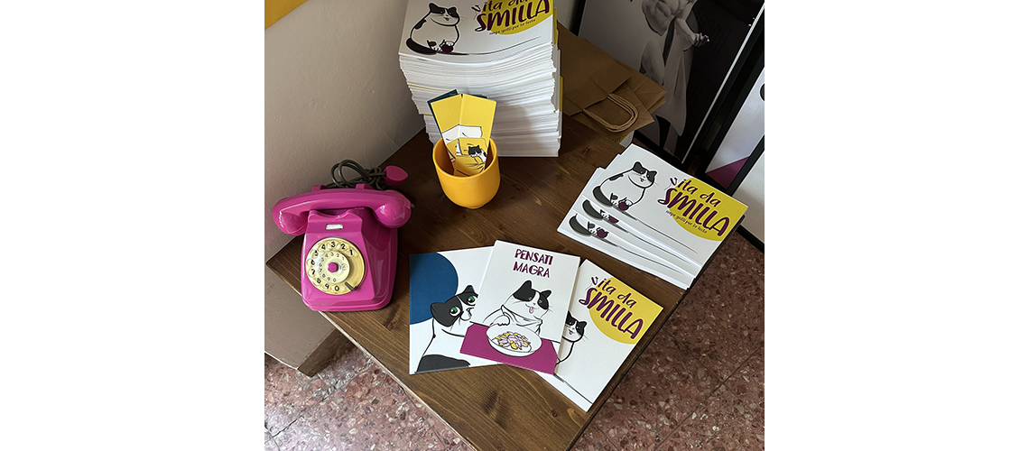 Illustrazioni Vita da Smilla, progetto editoriale di Senza Grilli per la testa con il racconto delle avventure di una gatta bianca e nera da appartamento, quando rimane sola a casa