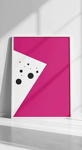 Progetti grafici illustrativi caratterizzati da astrazione e minimalismo, con forme essenziali e colori ridotti.